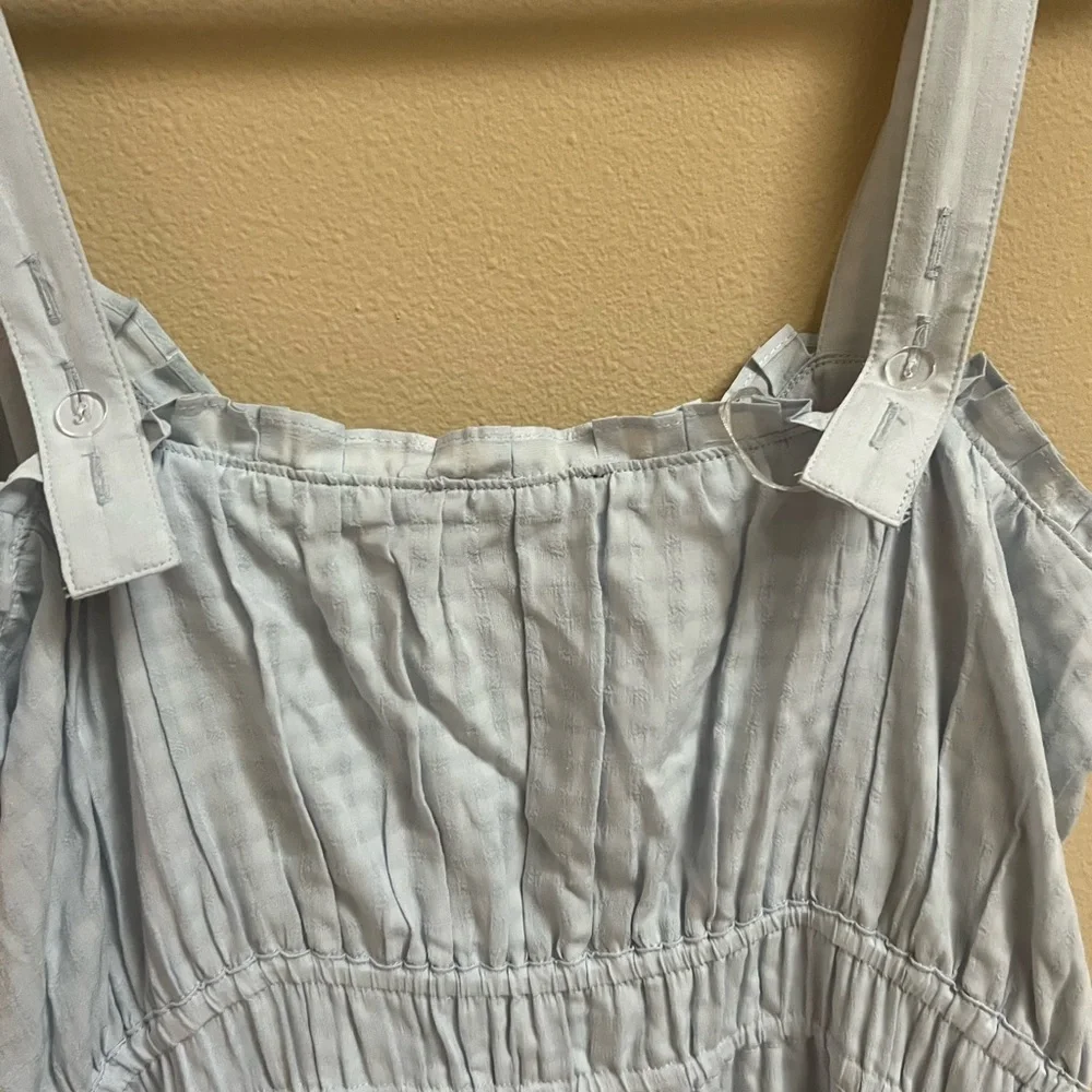 PAIGE Blue Tiered dress- size L - Picture 11 of 11